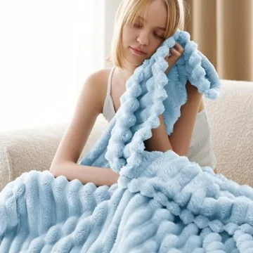 Bedsure Blue Fleece Blanket for Cozy Comfort
