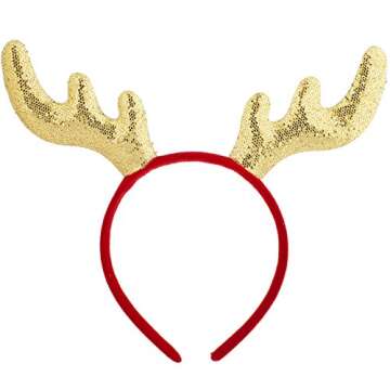 Lux Christmas Reindeer Headband for Festive Parties