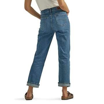 Lee Women's Mid Rise Boyfriend Jean, Standout DX, 6