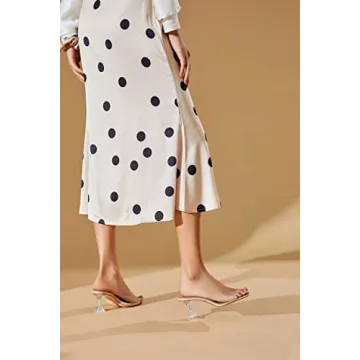 Vivianly Women's Clear Stiletto Heel Sandals - Elegant & Comfortable