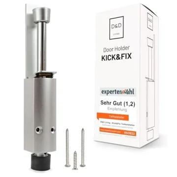 Kickdown Door Stop - Heavy Duty Door Stopper with Kick Down Step - Foot Operated Door Holder for Out...