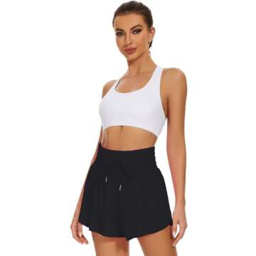Heyielda High Waist Flowy Athletic Shorts for Women Butterfly Shorts High Rise Workout Gym Shorts（...