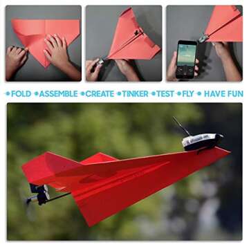 POWERUP 3.0 Smartphone Controlled Paper Airplanes Conversion Kit - Fun for Kids & Teens
