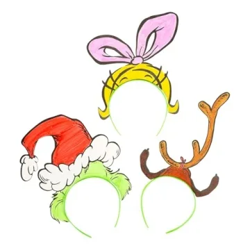 Color Your Own Dr. Seuss Grinch Headbands - 12 Pack