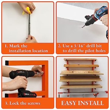 Heavy Duty Wood Storage Rack - Organize Your Space Effortlessly