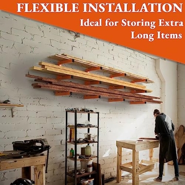 Heavy Duty Wood Storage Rack - Organize Your Space Effortlessly