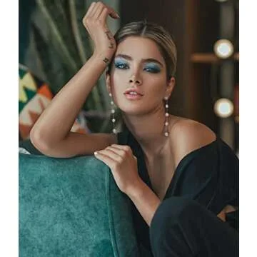 LOKLIFFAI Elegant Pearl Dangle Earrings for Women