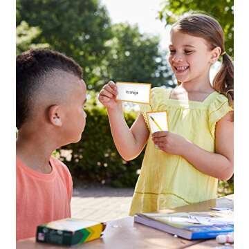 Carson Dellosa 104 Spanish Flash Cards for Kids, Spanish Vocabulary Flash Cards for Beginners, Picture Flash Cards for Toddlers, Learning Spanish Game for Beginners