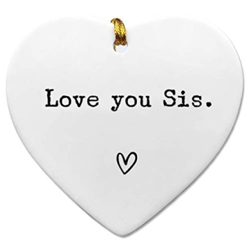 Sister Ornament Gift Sister Keepsake Friend Apart Family Apart Love You Sister Send Love Gift - 3 in...