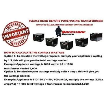 ROCKSTONE POWER 2000 Watt Step Up/Down Voltage Converter