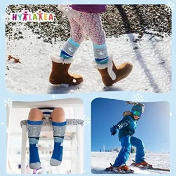 Hylaea Kids Merino Wool Ski Socks for Winter Fun