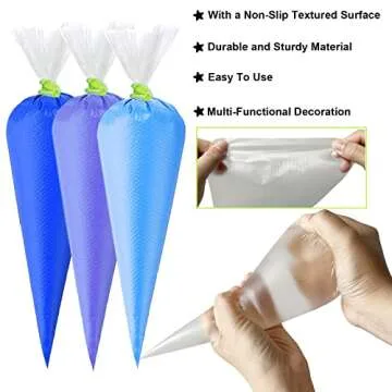 120Pcs Tipless Piping Bags Set for Easy Cake Decorating