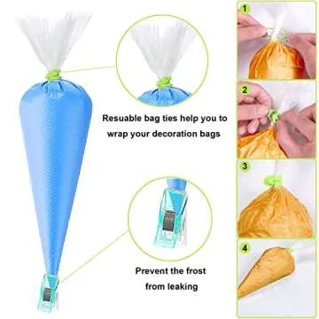 120Pcs Tipless Piping Bags Set for Easy Cake Decorating