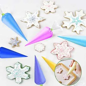 120Pcs Tipless Piping Bags Set for Easy Cake Decorating