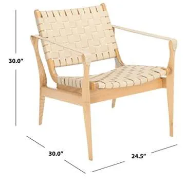 Stylish SAFAVIEH Couture Dilan Leather Safari Chair
