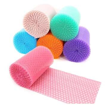 WaWayu 20cmx5 Meter Pink Love Heart Air Bubble Cushioning Wrap Rolls Party Favors Gifts Box Packing Filler Foam Wrap Roll Wedding Decor