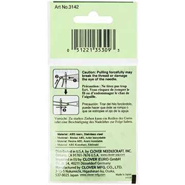 Clover 3142 Yarn Threader in Dark Green - Effortless Crafting Accessory