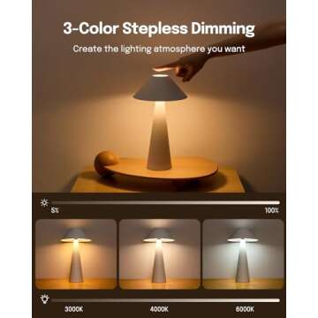 Lalavon Magnetic Cordless Lamp for Home & Gifts