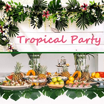 ElaDeco Tropical Faux Leaves for Parties and Home Decor