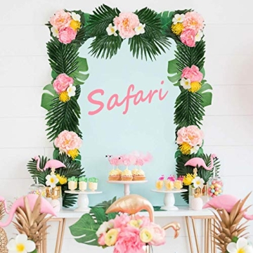 ElaDeco Tropical Faux Leaves for Parties and Home Decor