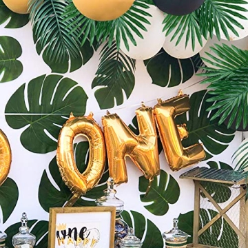 ElaDeco Tropical Faux Leaves for Parties and Home Decor