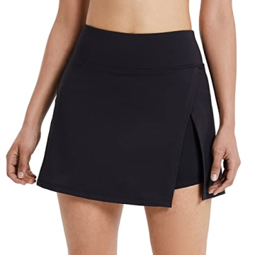BALEAF Women's High Waisted Golf Skorts with Zip Pockets - Athletic & Stylish