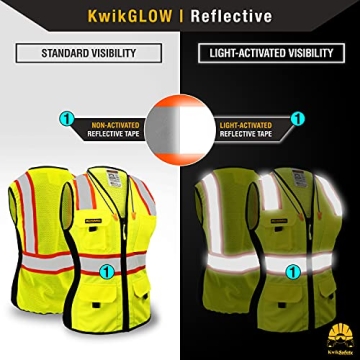 KwikSafety Women’s Safety Vest with Snug-Fit & Pockets