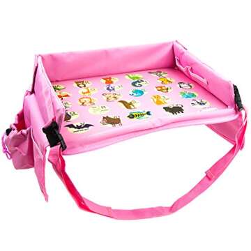 Kids Travel Tray for Toddler Car Seat | Toddler Car Seat Tray Organizer | Large Ipad Holder A Road T...
