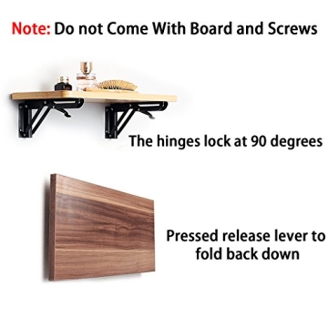 Sumnacon Folding Shelf Brackets - Heavy Duty Storage Solution