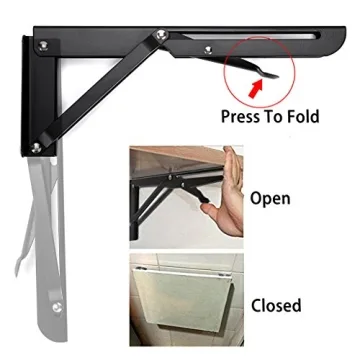 Sumnacon Folding Shelf Brackets - Heavy Duty Storage Solution