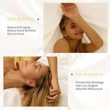 ZIMASILK 100% Pure 22 Momme Mulberry Silk Pillowcase for Hair and Skin - Upgraded Real Grade 6A Silk - Durable, Soft & Anti-Aging (Standard 20''x26''Ivory)