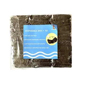 Pack of 50 Black Disposable Bras - Comfortable & Hygienic Spa Garment