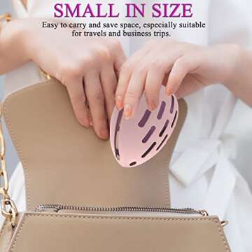 Makeup Sponge Holder with Makeup Sponge - Beauty Blender Sponge & Silicone Double-sided Breathable Travel Beauty Makeup Blender, Shatterproof Makeup Sponges Case travel essentials for women (Pink)
