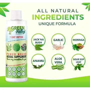 1 Day Colon Liquid Cleanse Formula and Liver Detox - Vegan Friendly, Helps Healthy Digestion, Gut Support, Boost Energy Levels and Bowl Movements | 8 Fl Oz