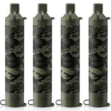 Membrane Solutions Personal Water Filter Survival Filtration Straw for Outdoor Adventures