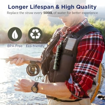 Membrane Solutions Personal Water Filter Portable Gear Essential