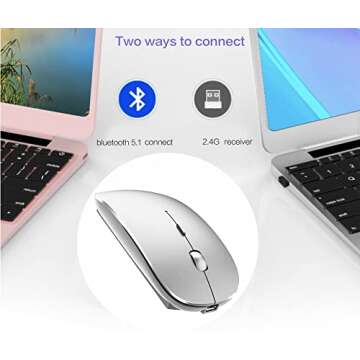 PEIBO Bluetooth Wireless Mouse for Laptop mac MacBook ipad MacBook air MacBook pro pc Desktop Comput...