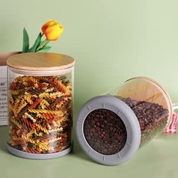 CZFWin Large Glass Flour Container Set with Airtight Lids