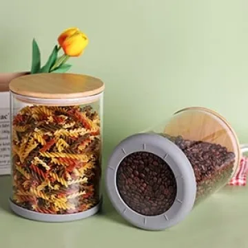 CZFWin Large Glass Flour Container Set with Airtight Lids