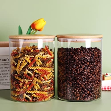 CZFWin Large Glass Flour Container Set with Airtight Lids