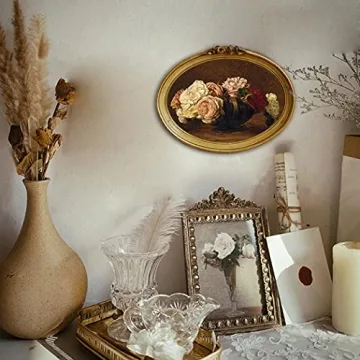 CISOO Vintage Oval Picture Frame for Elegant Home Decor