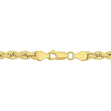 Abbie+Cleo 10K Gold Rope Chain Bracelet for Men and Women