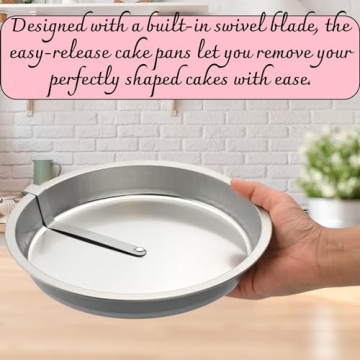 Quick Release Easy-Out Cake Pan Set for Perfect Baking