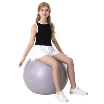 Sykooria Girls Athletic Tank Tops Basic Sleeveless Round Neck Shirts Cute Dance Crop Tops 6-16Y for Sports Yoga Workout Tops