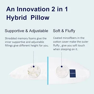 ACCURATEX Queen Size Hybrid Pillows for Restful Sleep