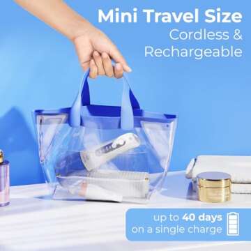 Water Flosser Cordless Pick for Teeth, 4 Modes, Gentle on Gums, Removes Plaque & Food Particles, B. WEISS High-Power, Rechargeable & Waterproof Oral Irrigator; 6 Replacement Tips Included.