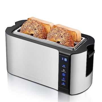 Elite Gourmet ECT5322 Toaster: 4 Slice, Stainless Steel, Bagel & Defrost Functions