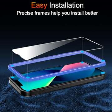TZGZT 3 Pack 9H+ Tempered Glass for iPhone 13