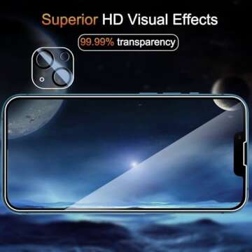 TZGZT 3 Pack 9H+ Tempered Glass for iPhone 13