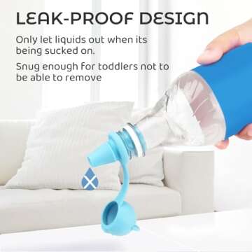 Giichen No Spill Water Bottle Caps - BPA Free Silicone Water Bottle Top Protects Childs Mouth, Replacement Bottle Spout Adapter for Toddlers, Baby and Adults - 4 Pack (Blue, Green, Yellow, Orange)